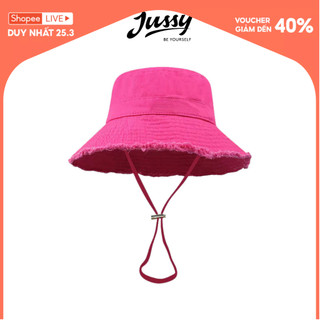 Mũ Bucket Tua Rua Jacque Jussy Official Chất Liệu Kaki Phong Cách Hàn Quốc Form Unisex