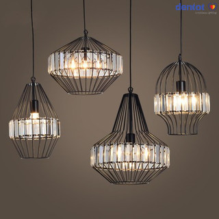 Đèn Thả Thuỷ Tinh Hình Lồng - Đèn Thả Trang Trí Bàn Ăn, Phòng Khách