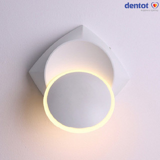 Đèn Tường Phòng Ngủ - Đèn Xoay 360 Hình Tròn Đế Vuông LED Vàng 3500K