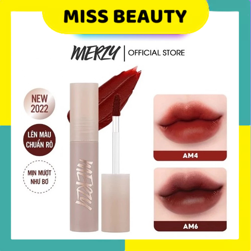 (Có sẵn - Bill Hàn) Son kem lỳ siêu mịn môi Merzy Academia Mellow Tint
