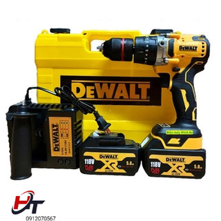 Máy khoan pin - máy khoan pin dewalt 20v động cơ không chổi than, đầu auto lock thép 13mm, 2 pin 10 cell