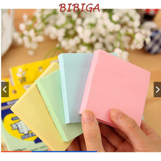 Giấy Note Ghi Chú Sticky Note 4 Màu Pastel Nhiều Kich Thước - 100 Tờ BiBiGa