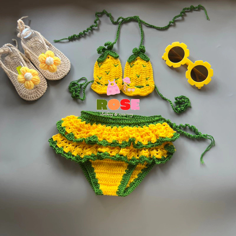 bikini trái thơm rực rỡ cho bé yêu