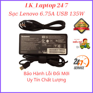 Sạc laptop lenovo 20v - 6.75a 135w chân usb vuông cho legion y520 gaming ideapad l340 thinkpad w540