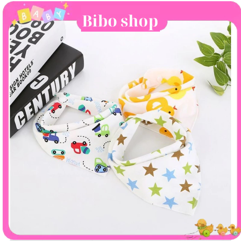 Sét 10 chiếc yếm cotton 2 cúc bấm