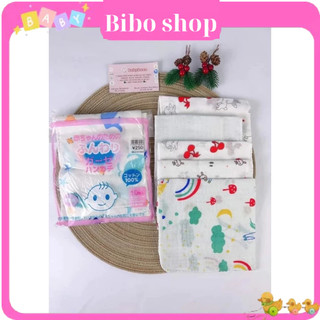 Khăn xô Nhật in hình 2 lớp(gói 10c)