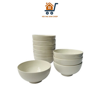 Bộ 6 Chén,  10 Chén Sứ (Bát Sứ) Trắng Trơn - Tráng Men Cao Cấp - Chén Sứ, Chén Cơm, Bát Ăn Cơm