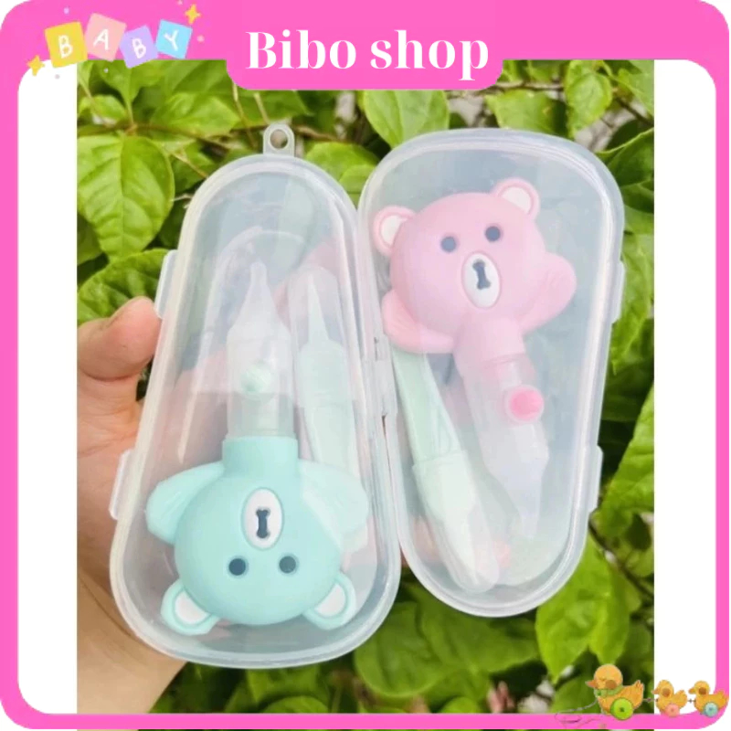 Dụng Cụ Hút Mũi Silicon Mềm Mại Cho Bé Hình Gấu