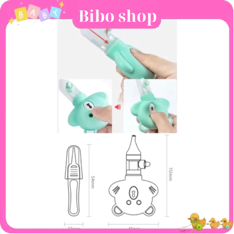 Dụng Cụ Hút Mũi Silicon Mềm Mại Cho Bé Hình Gấu