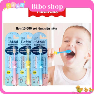 Bàn chải đánh răng sợi cotton siêu mềm cho bé