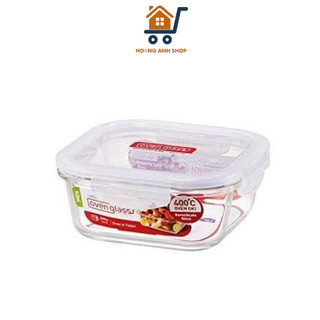 Hộp thuỷ tinh lock&lock 840ml - thủy tinh chịu nhiệt cao cấp - hộp mang cơm, hộp đựng thực phẩm
