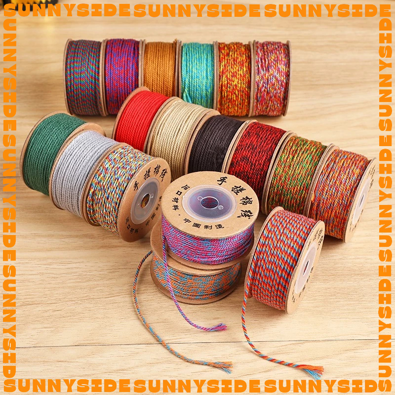 Dây Chỉ Ngũ Sắc Tây Tạng Sợi Cotton Đan Vòng Làm Handmade Trang Sức Thắt Vòng Phong Cách Dân Tộc