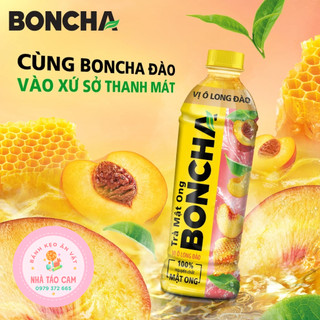 Thùng 24 chai trà mật ong bon cha vị ô long đào mới/ chai 450ml