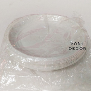 [Đĩa Tròn] Túi 50 Đĩa Nhựa đựng bánh kem pi-11.5Cm, đĩa nhựa ăn bánh kem