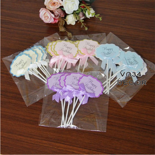 COMBO 10 Set thiệp cắm Happy Birthday, hình cắm happy birthday