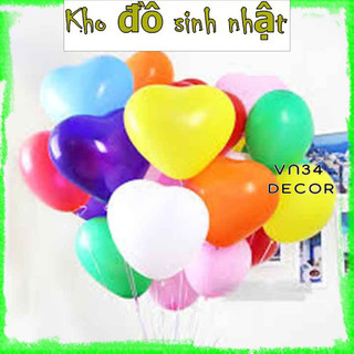 Sỉ 50 bóng bay trái tim trang trí lễ tiệc cưới, bong bóng bay hình tim