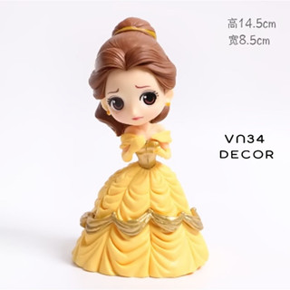 Công chúa Váy Vàng trang trí bánh kem, búp bê công chúa Bella