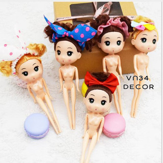 Búp bê Chibi trang trí bánh kem -18Cm, búp bê trang trí bánh kem, trang trí bánh sinh nhật