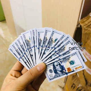 Túi 20 tờ tiền giấy dollar trang trí bánh kem, tiền dola trang trí