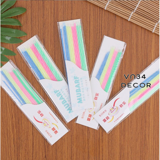 Hộp 45 vỉ Nến Que sinh nhật dài 12Cm, đèn cầy sinh trang trí bánh kem