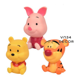 Bộ 3 Gấu Hổ Heo trang trí bánh kem, phụ kiện trang trí bánh