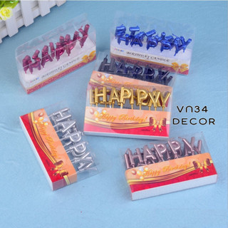Bộ Nến Chữ Happy Birthday, bộ đèn cầy trang trí sinh nhật