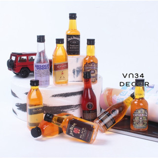 Mô hình Chai Rượu trang trí bánh kem, chai rượu mini