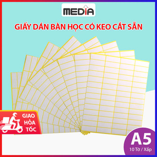 Giấy Dán Bàn Học A5 Media Xấp 10 Tờ, Giấy Decal In Nhãn Dán Decal Miếng Tem Nhãn Tomy A5