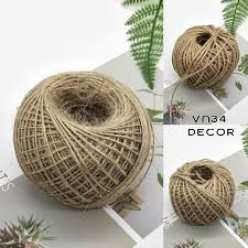 Cuộn Dây Thừng gai dầu 50M 0.2cm, dây gai làm thủ công trang trí