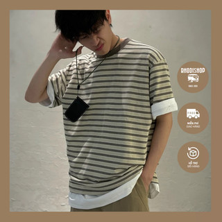 Áo pull nam cộc tay kẻ 3318 rhodishop