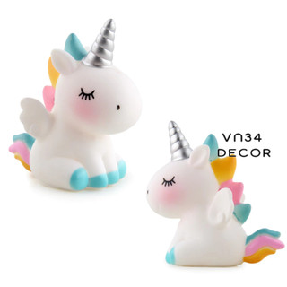 Ngựa Uni 1 sừng trang trí bánh kem, ngựa 1 sừng, ngựa Pony, kì lân