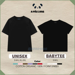 Áo thun đôi form rộng unisex-babytee nam nữ 100% cotton organic trơn 250gsm.apao1998