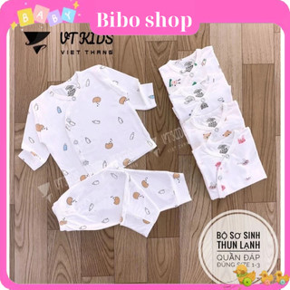 Bộ Sơ sinh Cao cấp Chất Peptit _ Khuy Chéo