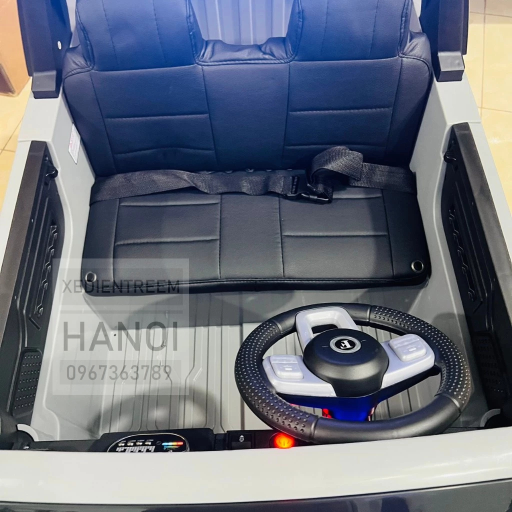 Ô Tô Điện FORD RAPTOR Bán Tải Địa Hình Bánh Cao Su Ghế Da, 2 Chỗ 4 Động Cơ Tải Trọng 80KG