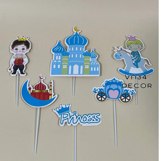 Set cắm Giấy HOÀNG TỬ trang trí bánh kem
