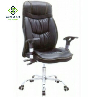 VP-545 Ghế Văn Phòng Da PVC Cao Cấp, Ngã Lưng, Tay Nhựa Chắc Chắn