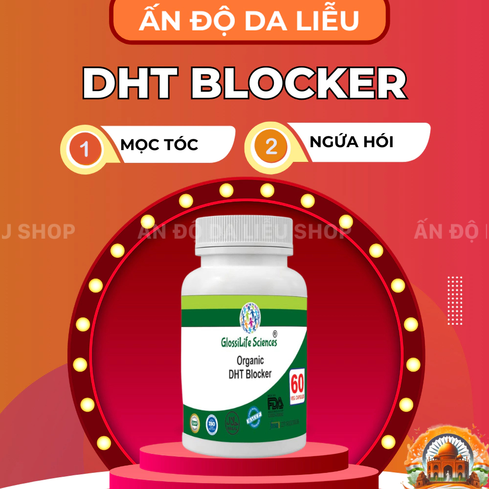 DHT-blocker Organic (60 viên/hộp) - viên uống mọc tóc, giảm nhờn DHT blocker (cùng Morr F5 F10, Hair 4U Pro) II India Sk