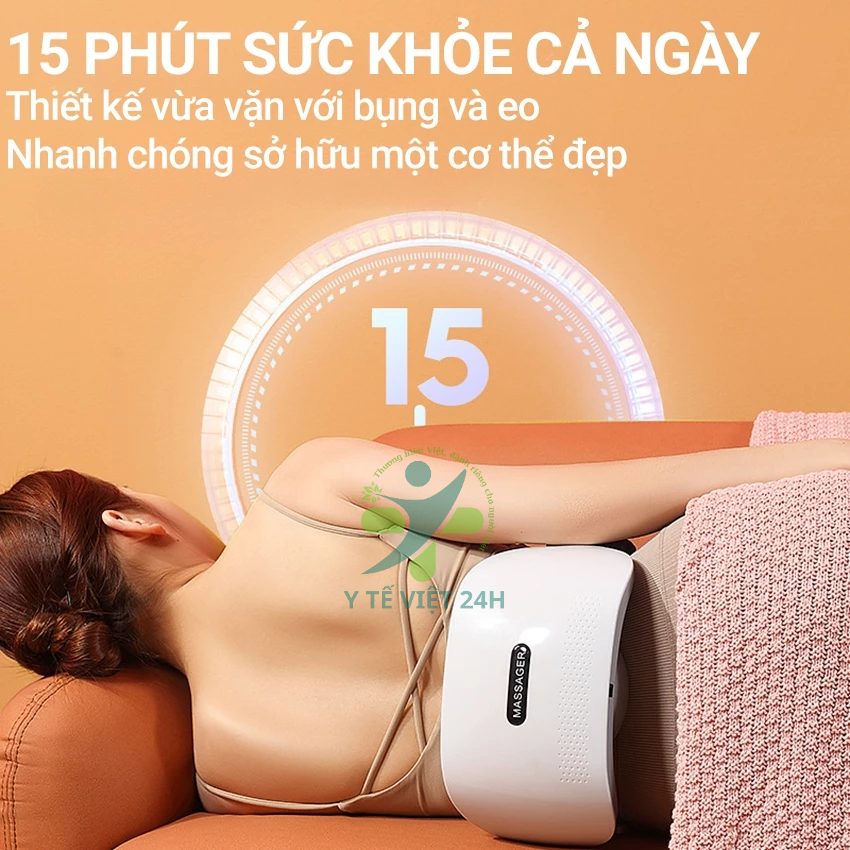 Máy massage bụng chườm đá nóng xông thảo dược thế hệ mới BEAME BM-B46