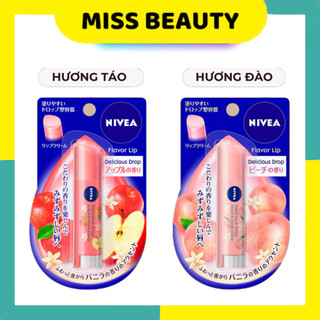 Son dưỡng ngừa thâm môi Nivea Flavor Lip Delicious Drop Nhật Bản - Peach / Apple🍑