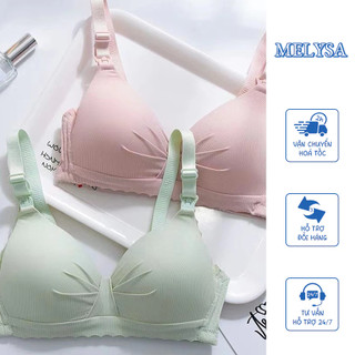 Áo lót mẹ bầu bú Melysa AL6, áo ngực cho con bú nơ tằm chống chảy không gọng bigsize nâng ngực chống chảy xệ