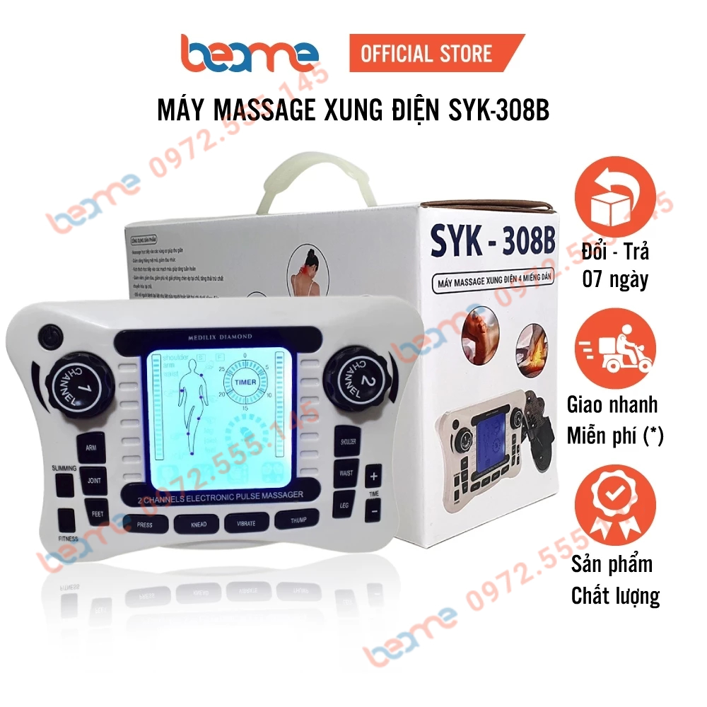 Máy massage xung điện trị liệu 8 miếng dán Beame SYK-308B