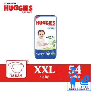 [CHÍNH HÃNG] Bỉm - Tã Dán Huggies Skin Care Tràm Trà Tự Nhiên Size XXL54 (Cho bé >15 kg)