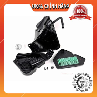 Full bộ hộp pô e Raider Fi, Satria Fi zin Suzuki Indo, Hộp lọc gió Satria Fi