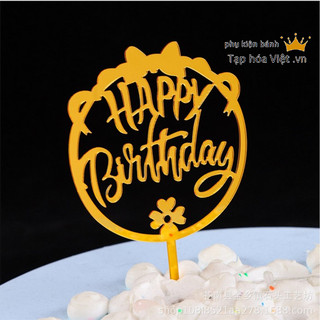 Topper Meka Nơ tròn trang trí bánh sinh nhật, topper cake