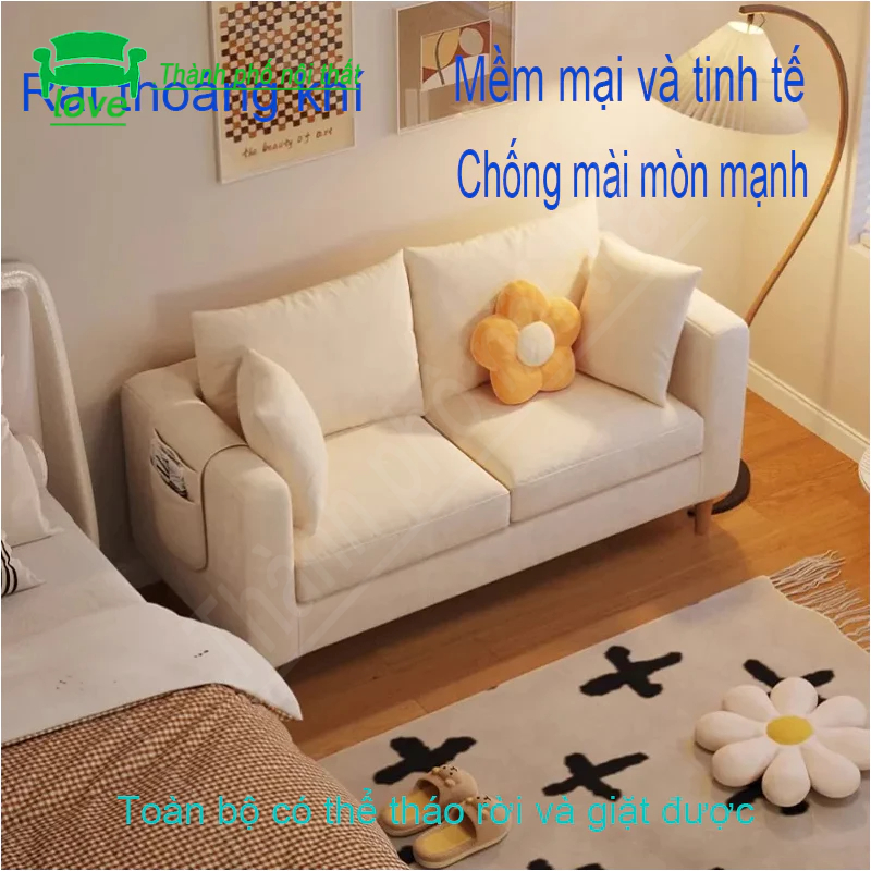 Căn hộ nhỏ đơn giản hiện đại sofa phòng khách cho thuê nhà phòng ngủ sofa có thể tháo rời và giặt được | BigBuy360 - bigbuy360.vn