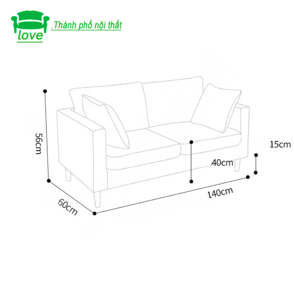 Căn hộ nhỏ đơn giản hiện đại sofa phòng khách cho thuê nhà phòng ngủ sofa có thể tháo rời và giặt được | BigBuy360 - bigbuy360.vn