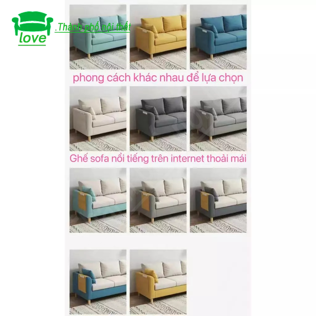 Sofa căn hộ nhỏ Bắc Âu hiện đại đơn giản Internet người nổi tiếng thoải mái sofa căn hộ phòng ngủ sofa nhỏ đơn giản | BigBuy360 - bigbuy360.vn