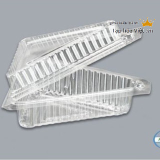 Lố 100 Hộp Nhựa TAM GIÁC đựng bánh, Hộp Nhựa dùng 1 lần
