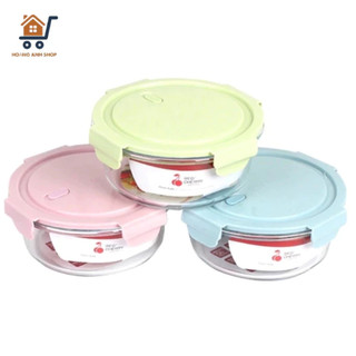 Hộp Thủy Tinh Chịu Nhiệt Tròn 620ml, Chữ Nhật 640ml, Chống Tràn, Hộp Đựng Thực Phẩm, Mang Cơm
