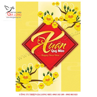 Thiệp tết 2023 đẹp nhất tặng khách hàng, thiệp chúc tết Qúy Mão cao cấp giấy mỹ thuật